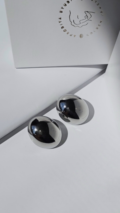 Imagen de Aros Dome silver (par)