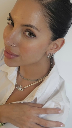 Baby shine silver 12 mm (par) - AfroditaStudio