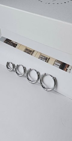 Argollita acero silver (unidad)
