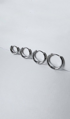 Argollita acero silver (unidad) - tienda online