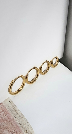 Argollita acero gold (unidad) - comprar online