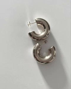 Aros donut silver (par) - tienda online