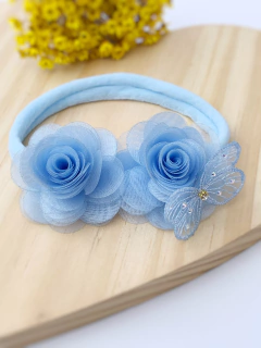 Tiara de Flores Organza - Mimos  de Princesa