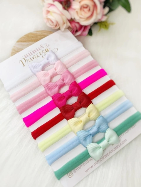 Kit com 8 Laços Mini Gravatinha