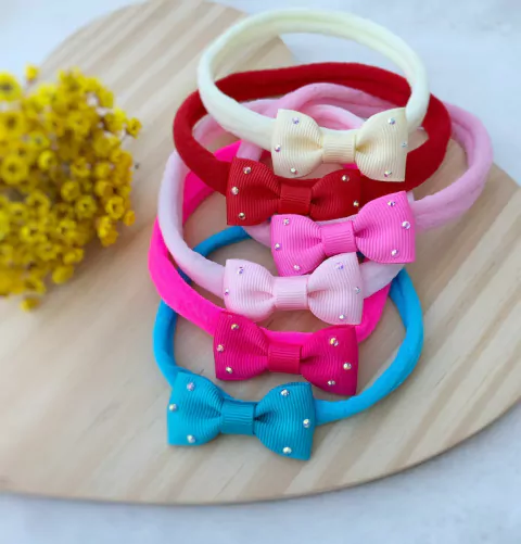 Kit com 6 Laços Mini Gravatinha