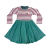 Vestido jersey rayado diana manga larga