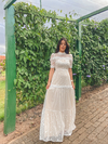 Vestido longo noiva tule e renda