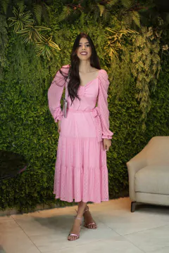 Rosa de Tule - Modelo Laço frontal e 3 Marias