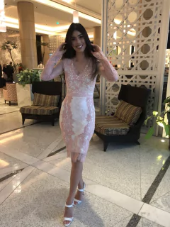 Vestido Renda Rosa - comprar online