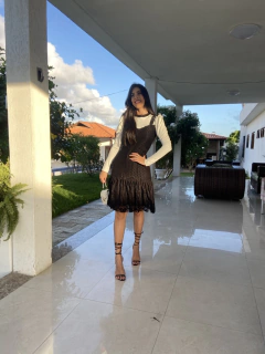 Vestido sobreposição PeB - Erica Rafaelly