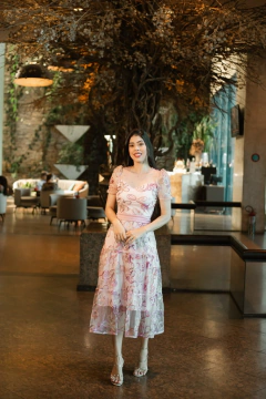 Vestido de tule bordado Rosê - comprar online