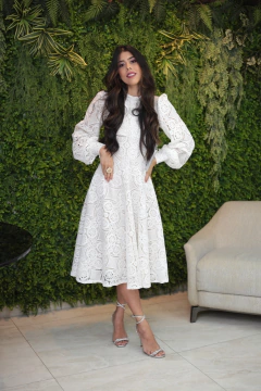 Imagem do Vestido ladylike branco de gripir