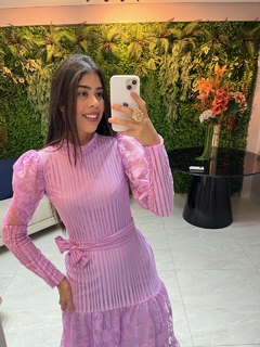 Vestido lavanda mix de renda - Erica Rafaelly