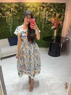 vestido estampa inspiração DeG - comprar online