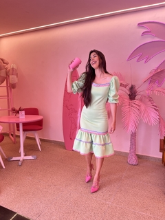 Imagem do Vestido verde candy com cianinhas