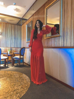 Vermelho Longo com Lurex