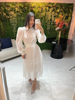 Vestido branco plissado 1 Maria