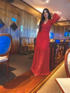 Vermelho Longo com Lurex - comprar online