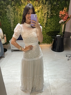 Vestido longo noiva tule e renda - loja online