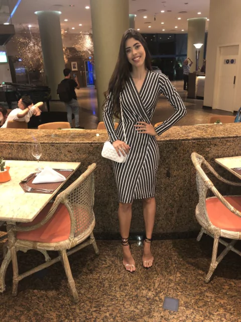 Vestido lurex listrado