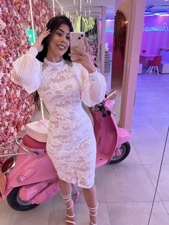 Vestido tubinho renda branca - Erica Rafaelly