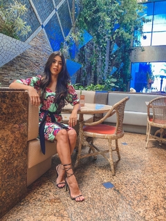 Tubinho verde com estampa floral - Erica Rafaelly