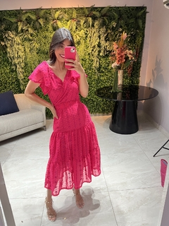 Vestido rosa Pink poa bordado - Erica Rafaelly