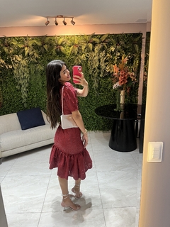 vestido couro fake vermelho - Erica Rafaelly