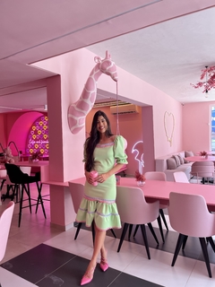 Vestido verde candy com cianinhas - Erica Rafaelly