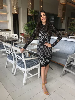 Vestido Renda Preta na internet