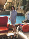 Vestido moletom lurex com pérolas