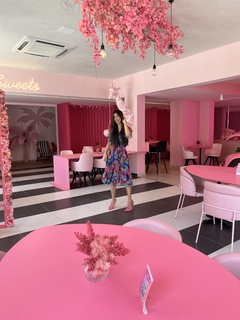 Vestido tule estampa alegre franzido na internet