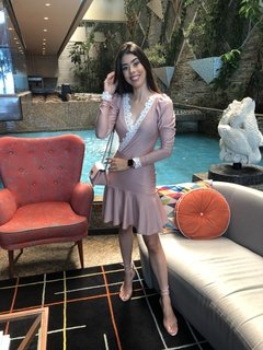 Vestido Poá Rosa na internet
