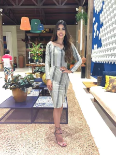 Vestido Lurex Transpassado