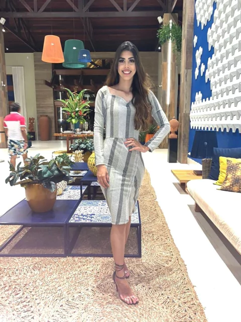 Vestido Lurex Transpassado