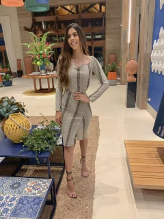 Vestido Lurex Transpassado na internet