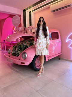Vestido estampado cetim - Erica Rafaelly