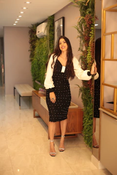 Vestido laço pérolas PeB