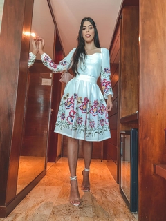 Off bordado floral barrado - comprar online