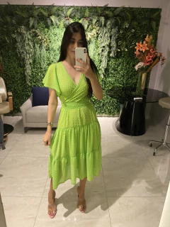 Vestido 3 marias verde neon - Erica Rafaelly