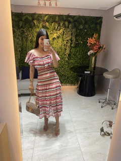 Vestido renda tricot ciganinha - comprar online
