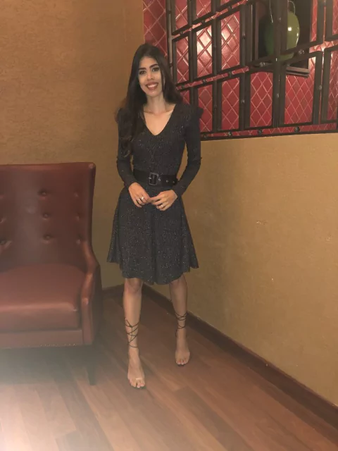 Vestido lurex evasê