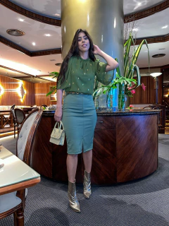 Vestido verde militar