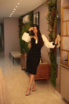 Vestido laço pérolas PeB na internet