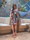 Tubinho verde com estampa floral
