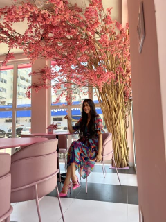 Vestido tule estampa alegre franzido - loja online