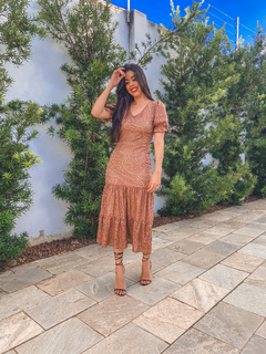 Vestido 3 marias suede caramelo - comprar online
