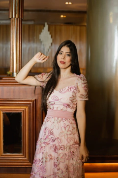 Vestido de tule bordado Rosê - Erica Rafaelly