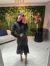 Vestido preto laser neoprene