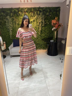 Vestido renda tricot ciganinha